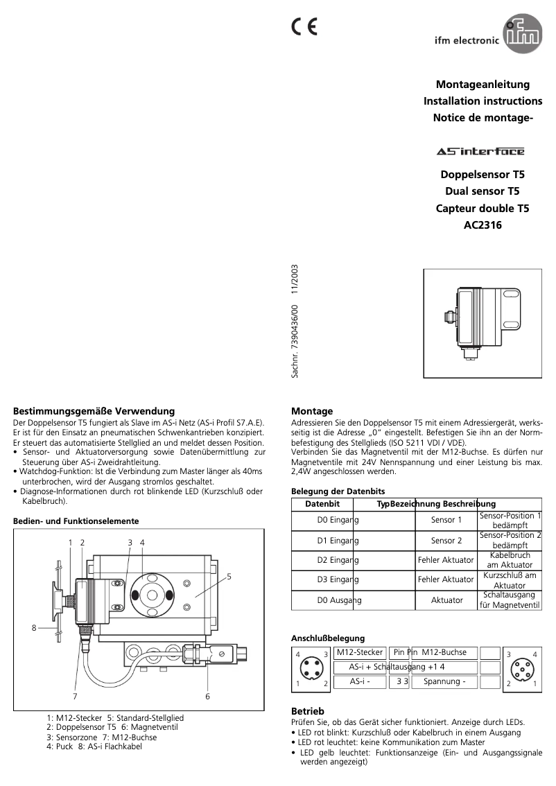 Page 1 of the manual User Manual IFM AC2316