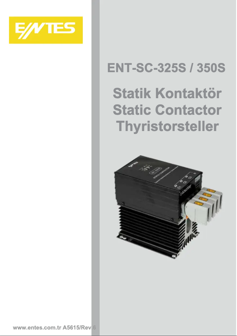 Page 1 of the manual User Manual ENTES ENT-SC-350