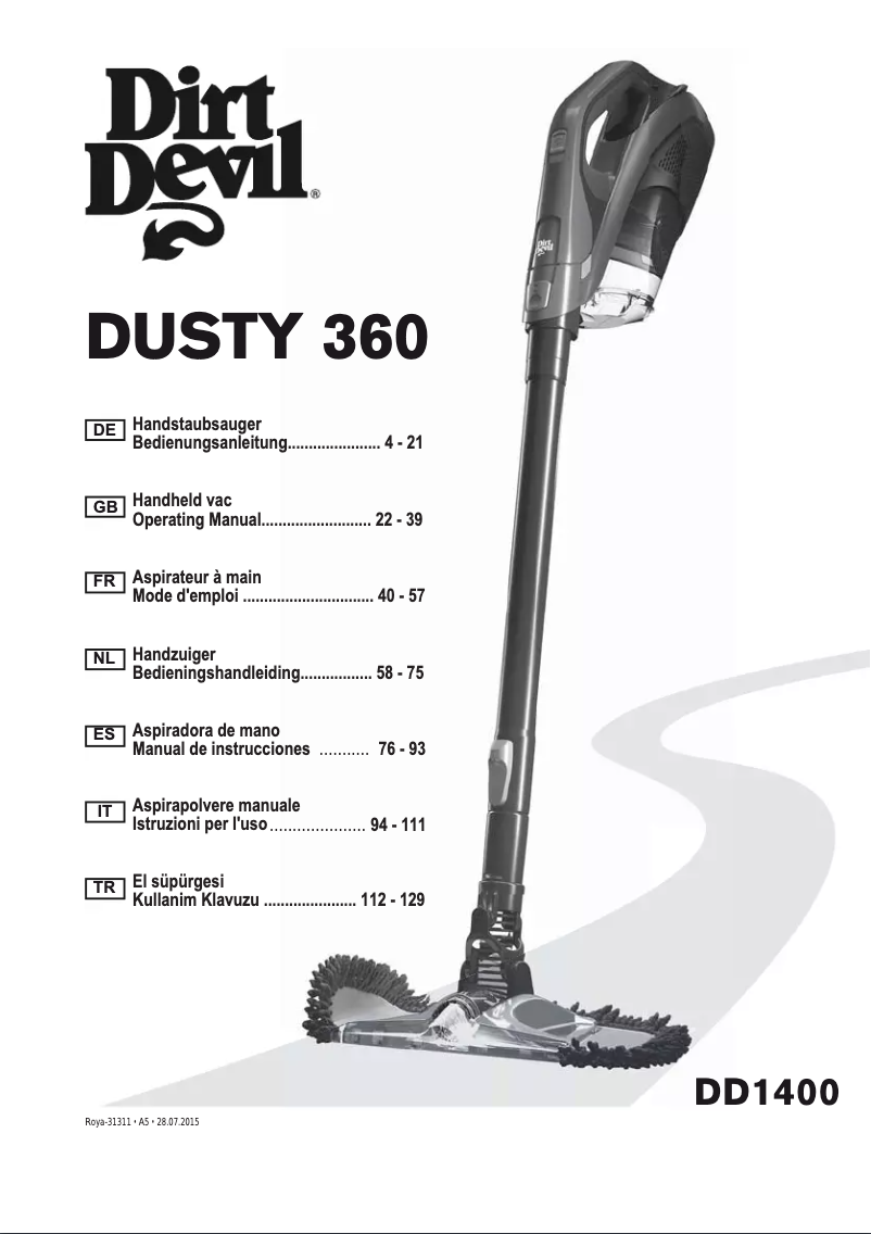 Page 1 of the manual User Manual Dirt Devil DUSTY 360