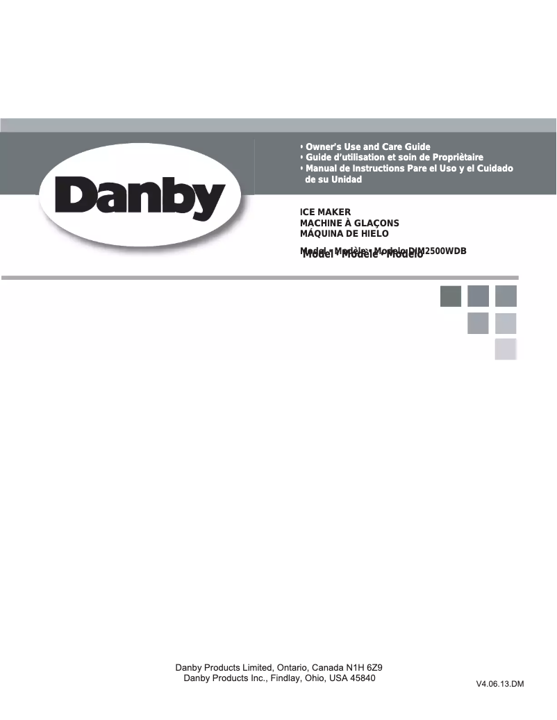 Page 1 of the manual User Manual Danby DIM2500WDB