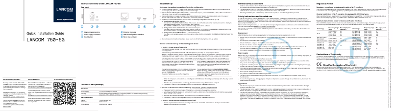 Image de la première page du manuel de l'appareil 750-5G