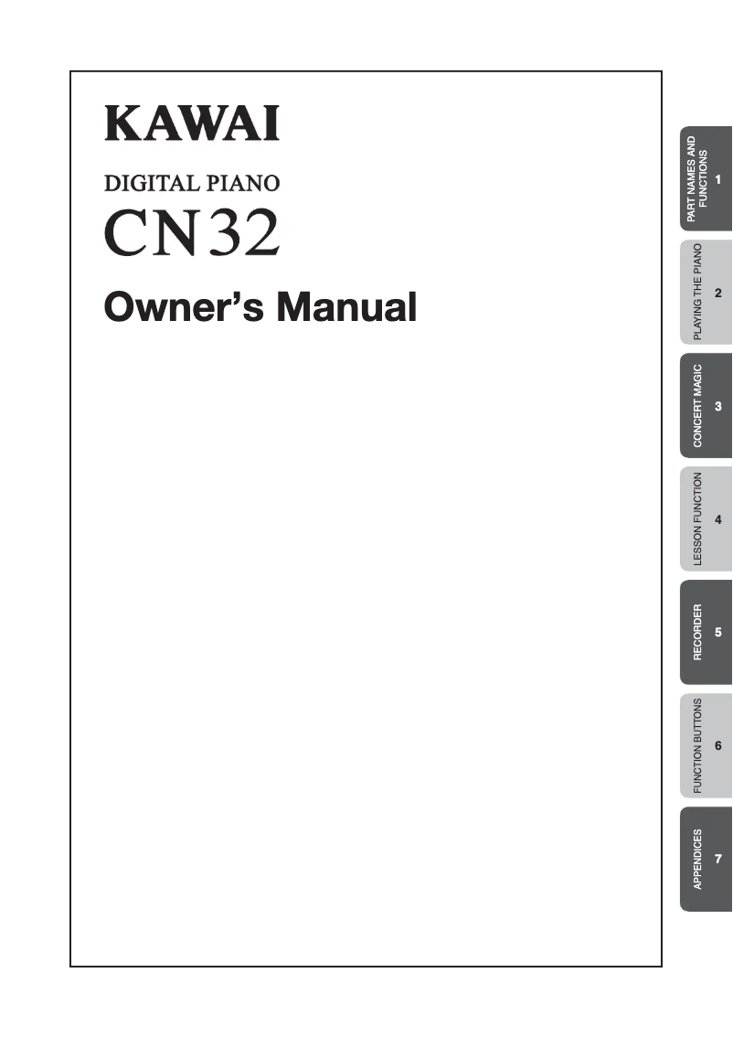 Image de la première page du manuel de l'appareil CN32