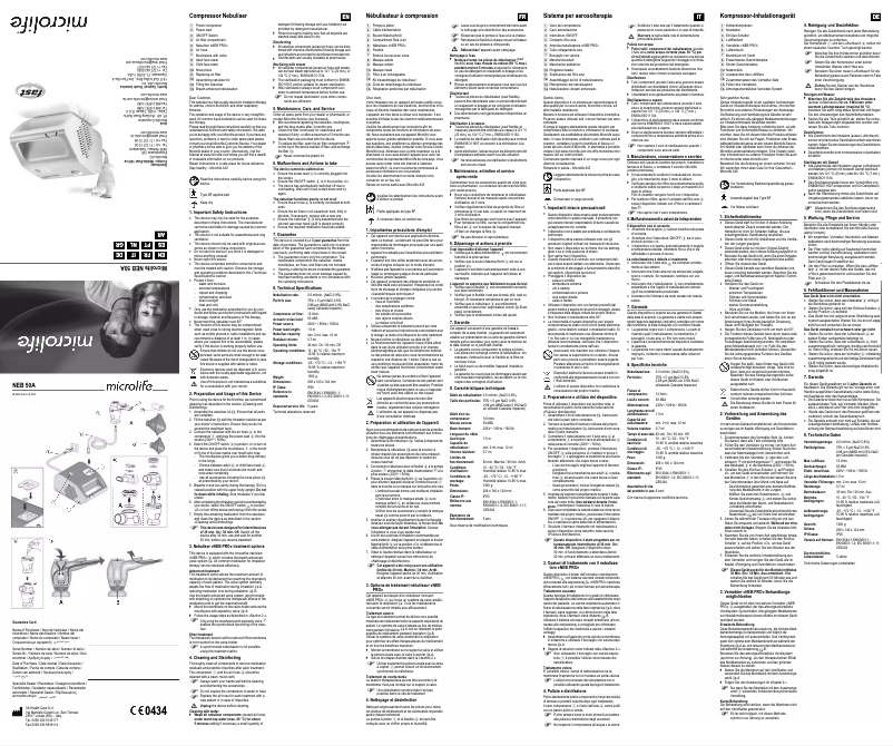 Image de la première page du manuel de l'appareil NEB 50A