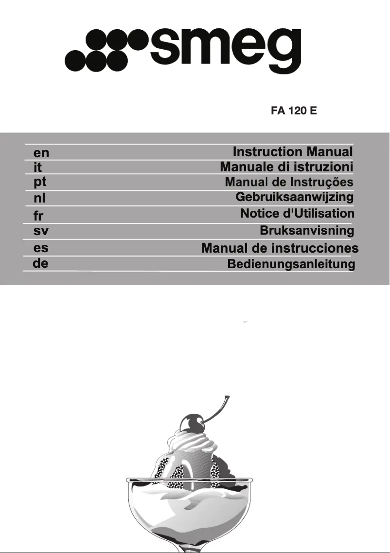 First page image of the manual for FA120E
