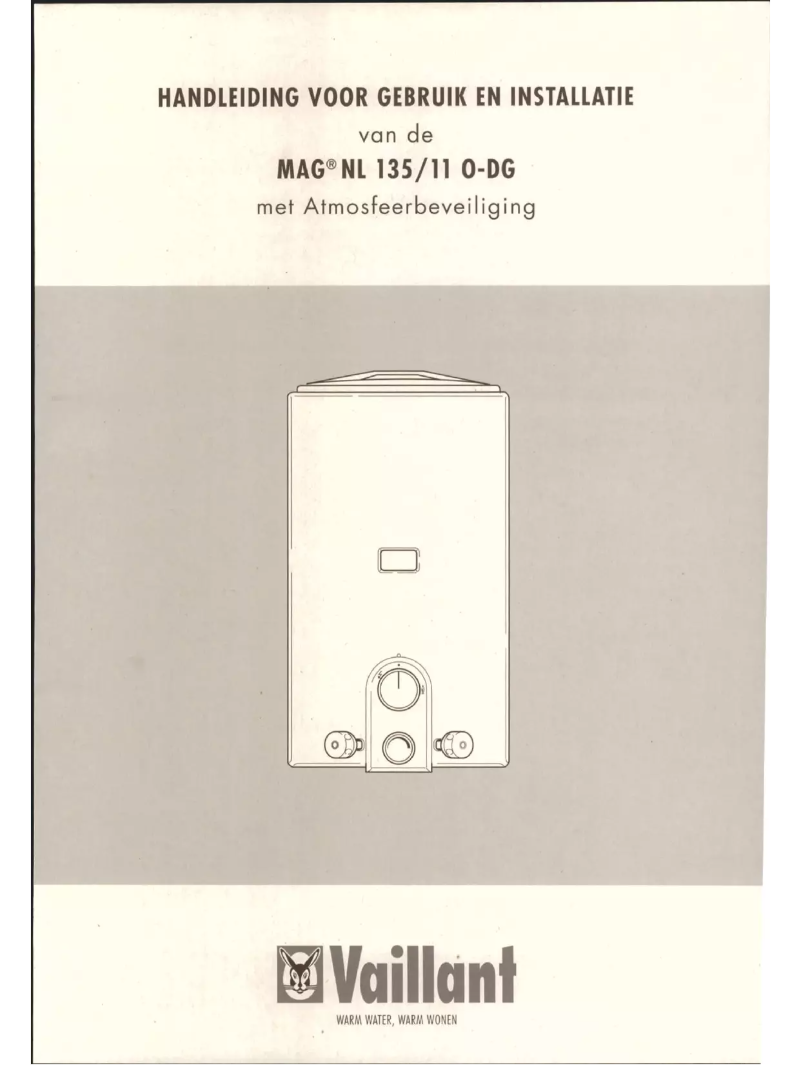 Page 1 of the manual User Manual Vaillant MAG NL 135/11 O-DG