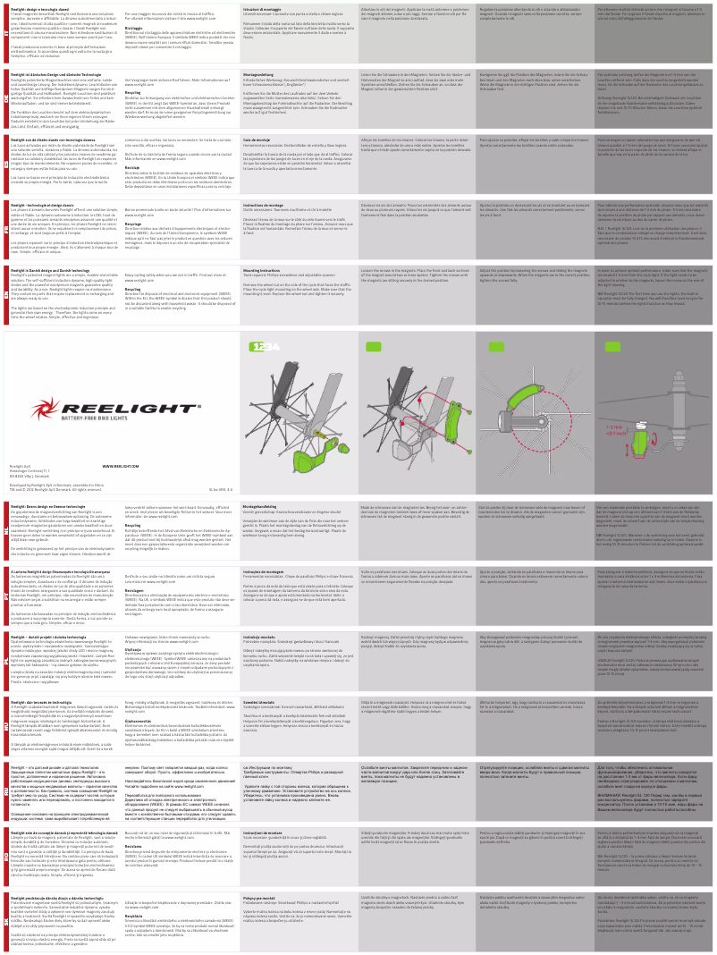 Page 1 of the manual User Manual Reelight SL150