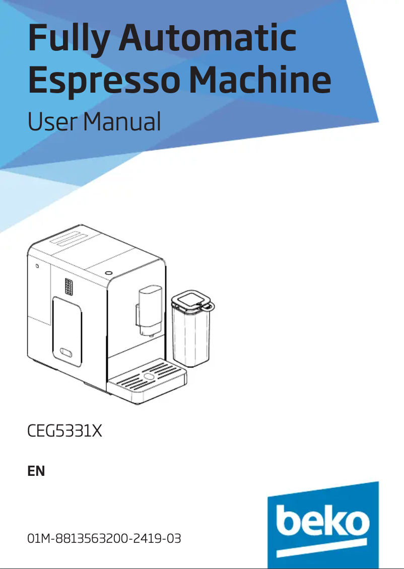 Page 1 of the manual User Manual Beko CEG5331