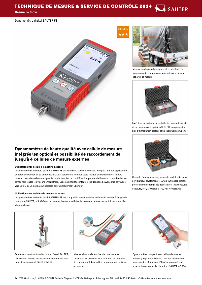 Page 1 of the manual Brochure Kern FS 2-20