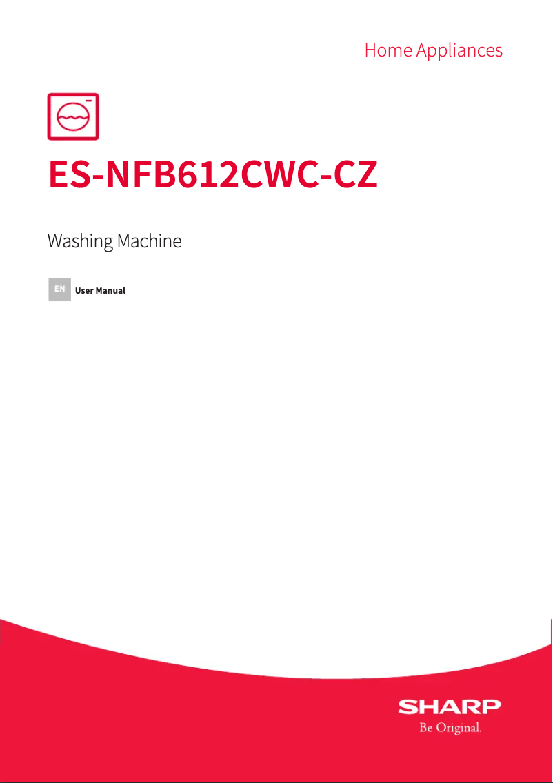 Page 1 of the manual User Manual Sharp ES-NFB612CWC-CZ