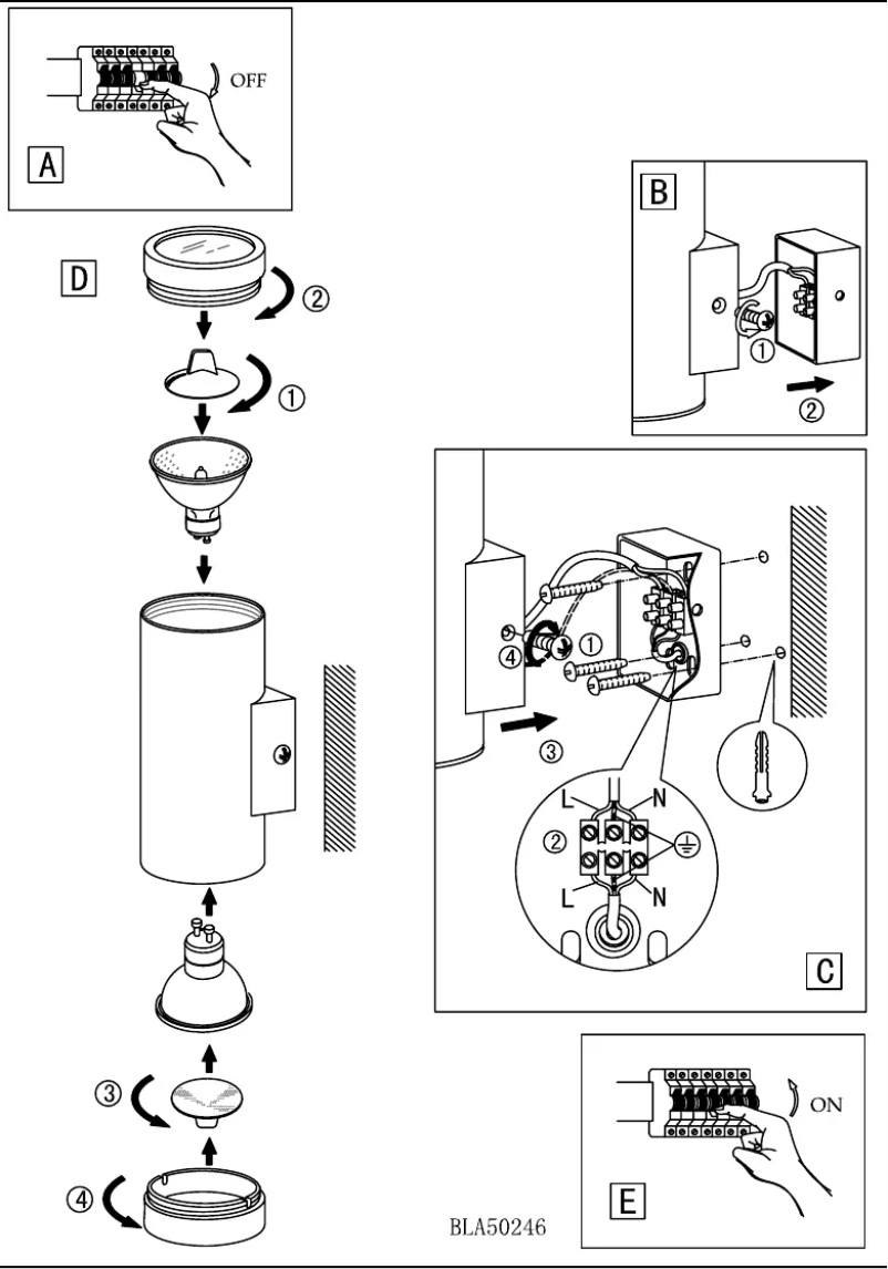 Page 1 of the manual User Manual Eglo Riga 84002