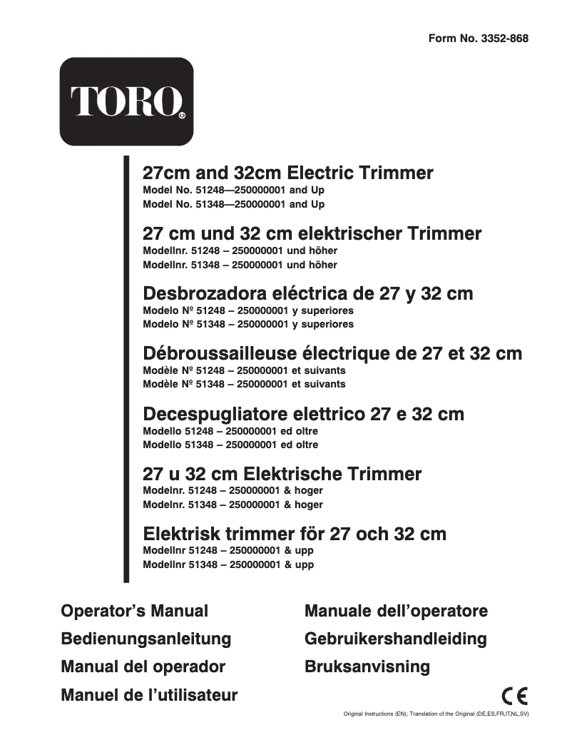 First page image of the manual for 51348
