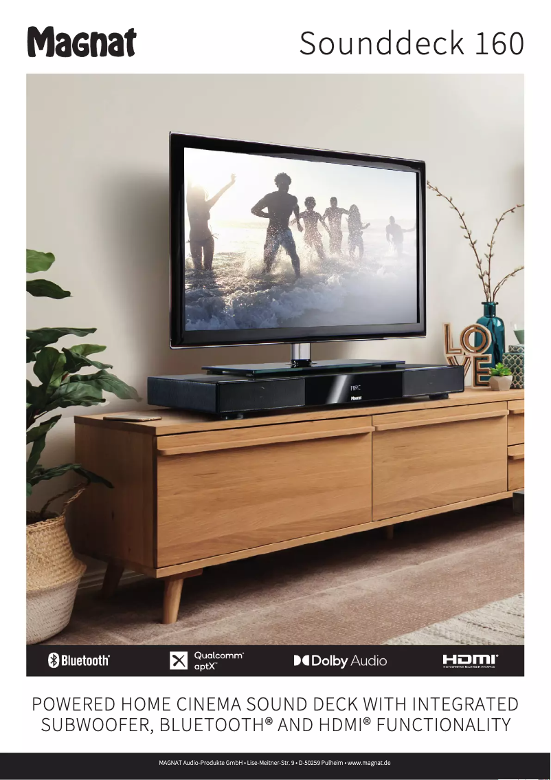 First page image of the manual for Sounddeck 160