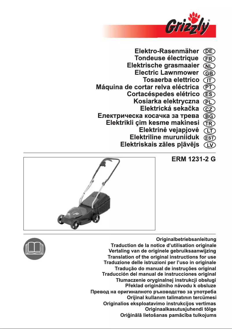 Page 1 of the manual User Manual Grizzly ERM 1231-2 G