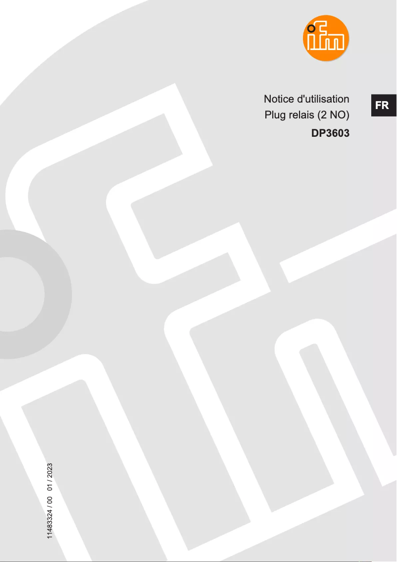 Page 1 of the manual User Manual IFM DP3603