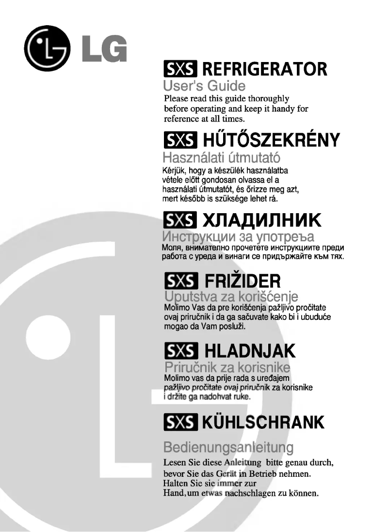 First page image of the manual for GC-B207TVQA