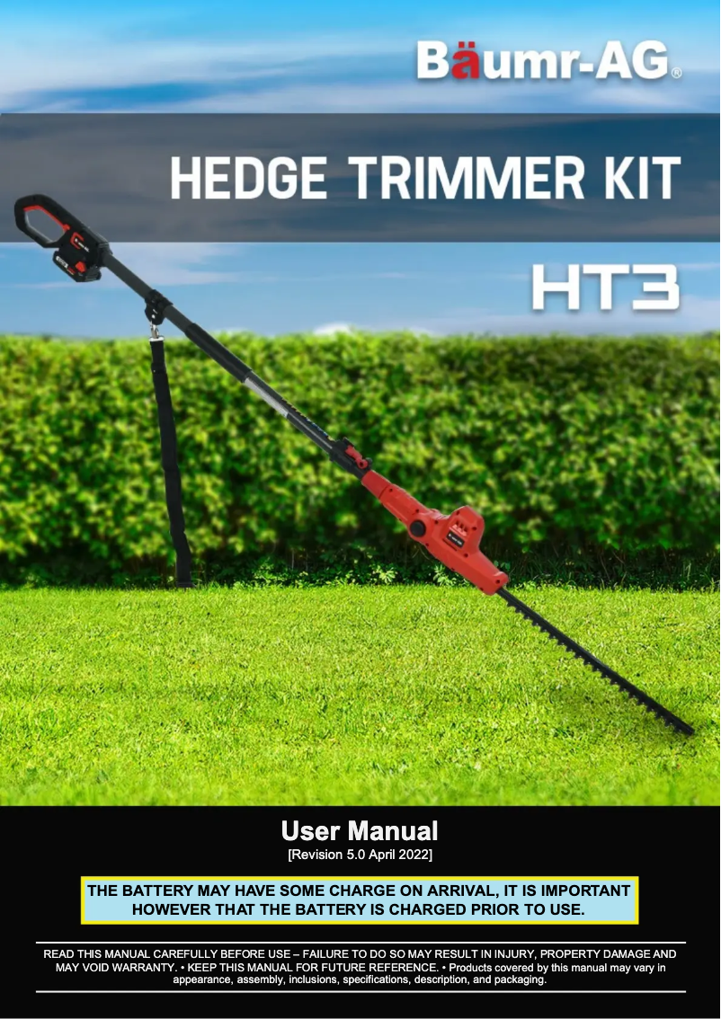 Image de la première page du manuel de l'appareil HT3