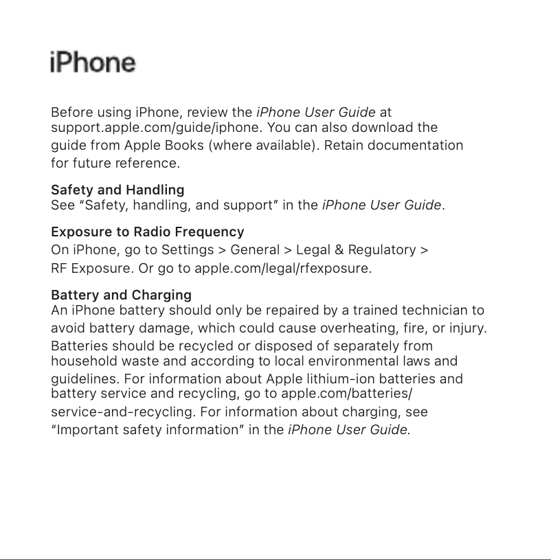Page 1 of the manual Technical Sheet Apple iPhone 12 Pro