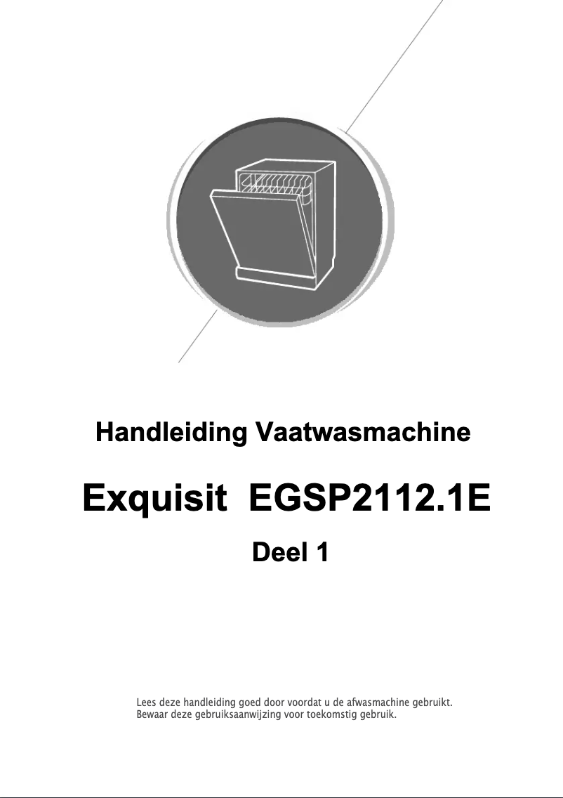 Page 1 of the manual User Manual Exquisit EGSP2112.1E
