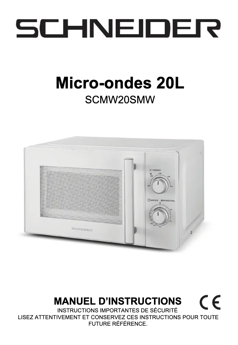 Page 1 of the manual User Manual Schneider SCMW20SMW