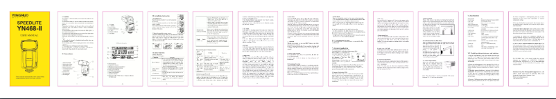 Page 1 of the manual User Manual Yongnuo Speedlite YN468-II