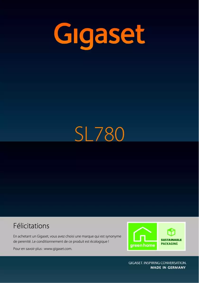 First page image of the manual for SL780