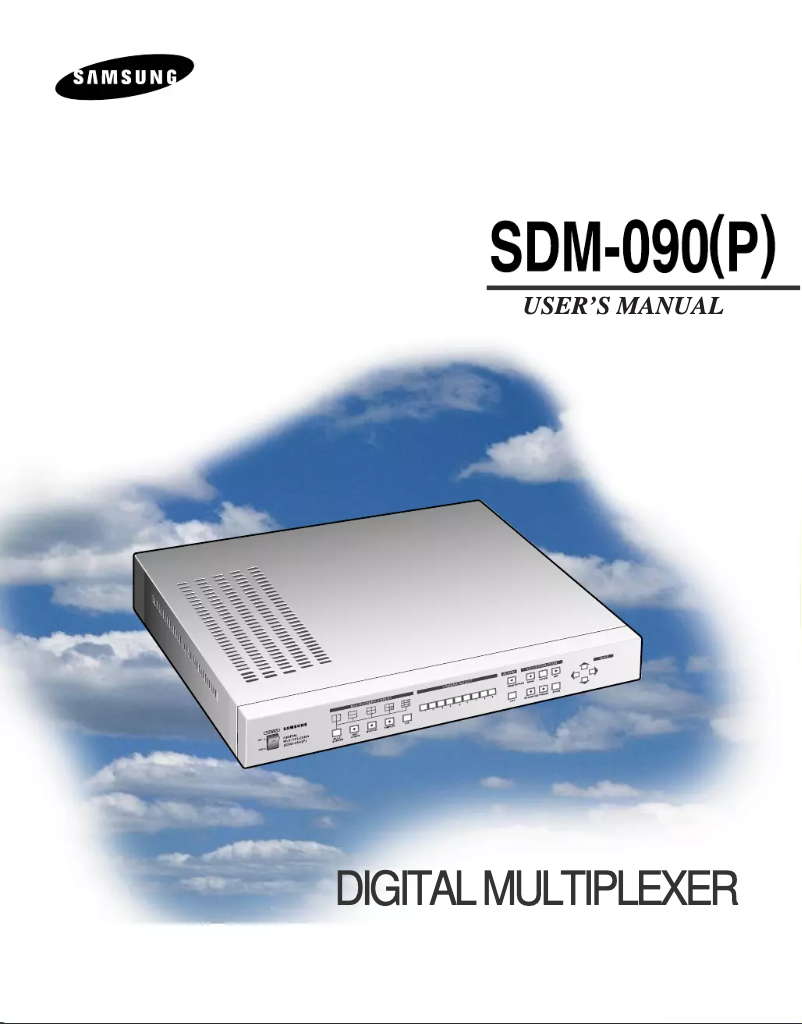 First page image of the manual for SDM-090P