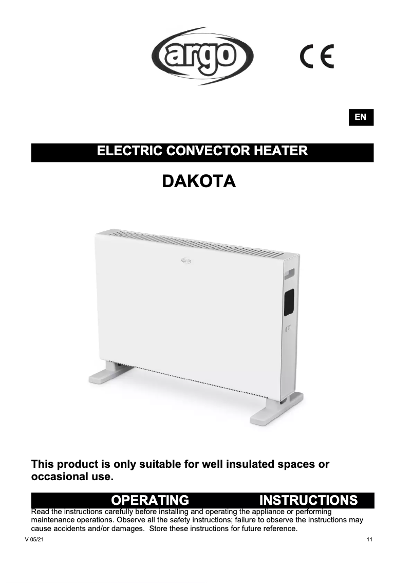 First page image of the manual for Dakota