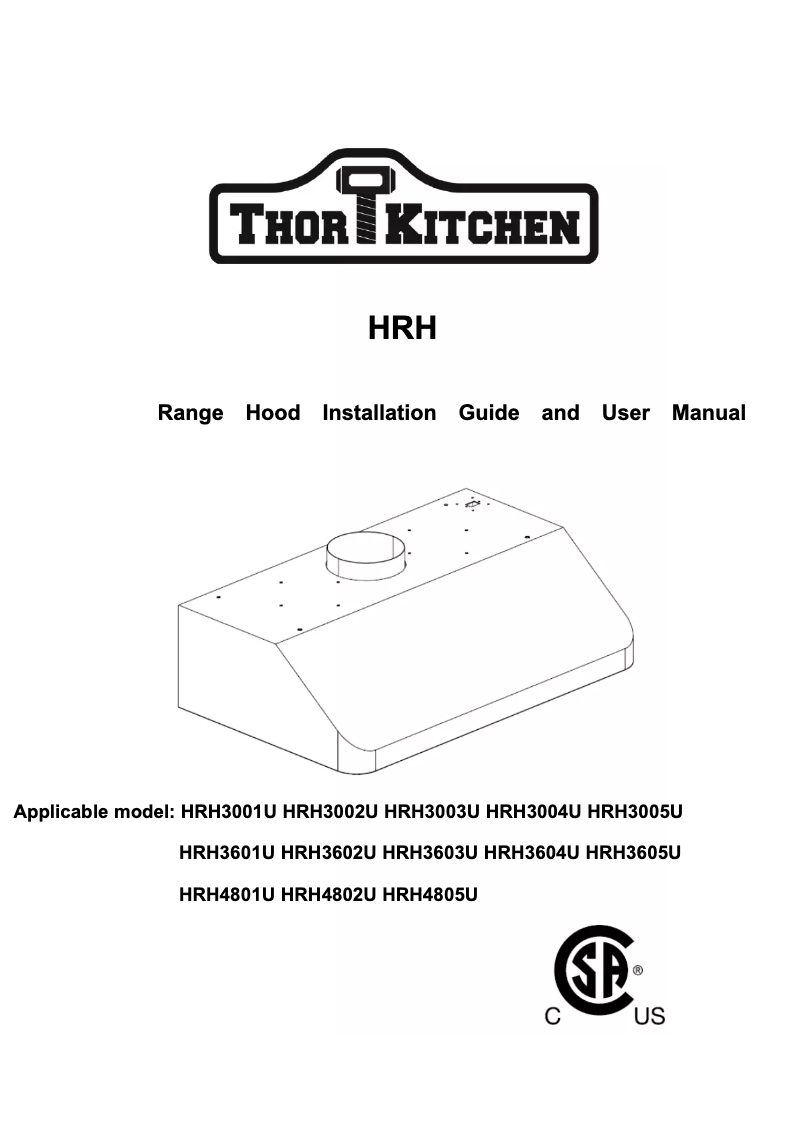 First page image of the manual for HRH3004U