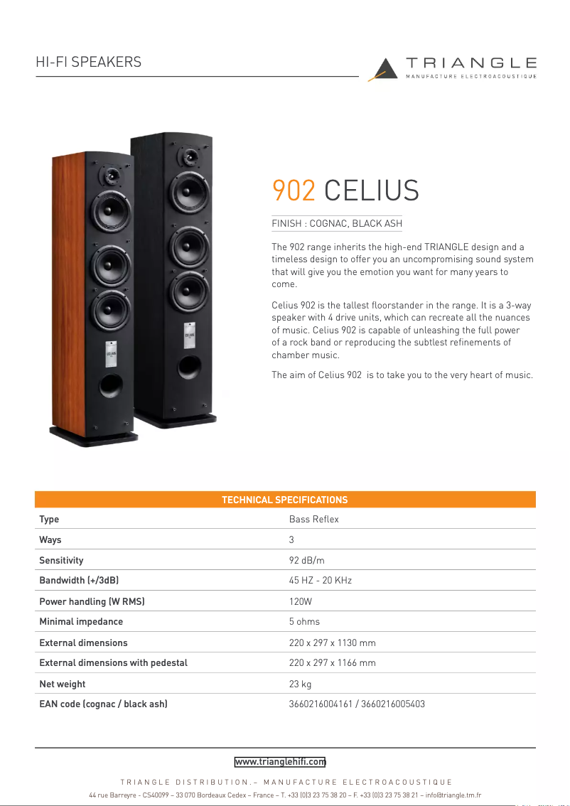 First page image of the manual for Celius 902