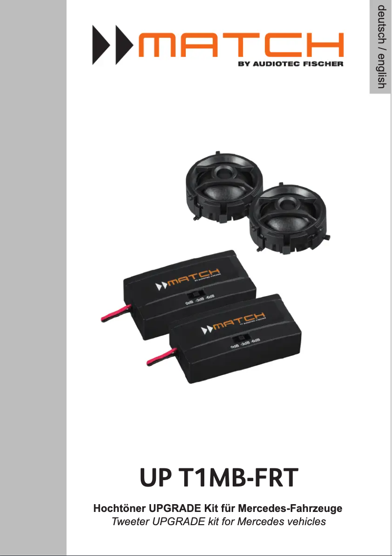 Page 1 of the manual User Manual Match UP T1MB-FRT