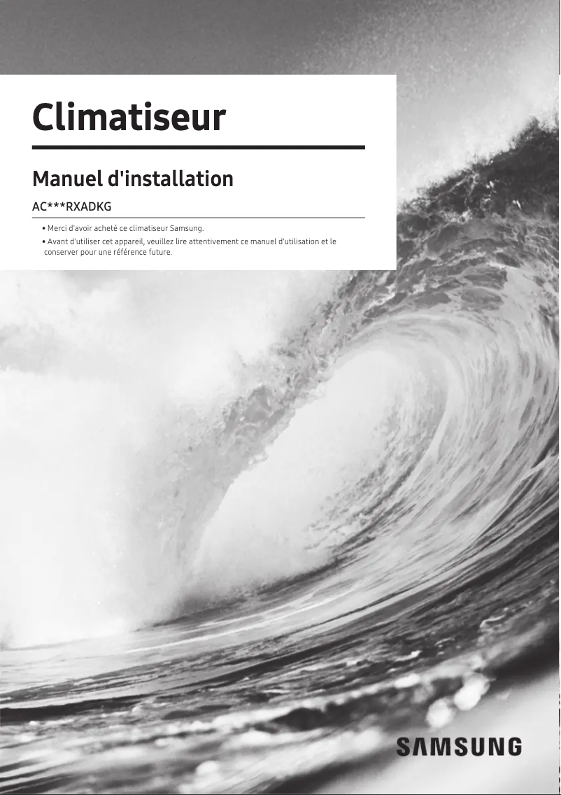 First page image of the manual for AC026RXADKG