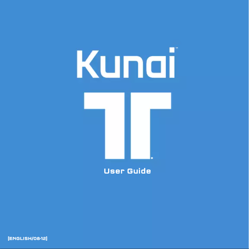 First page image of the manual for Kunai (PS Vita)