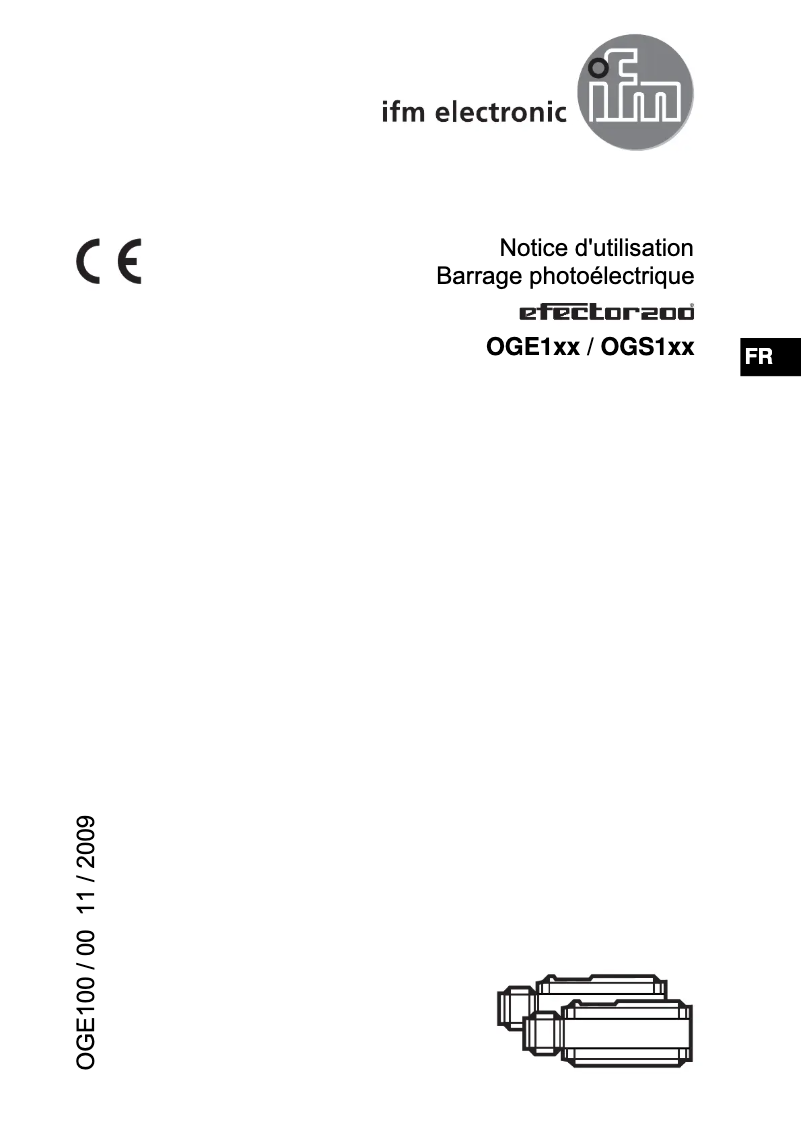 Page 1 of the manual User Manual IFM OGS100