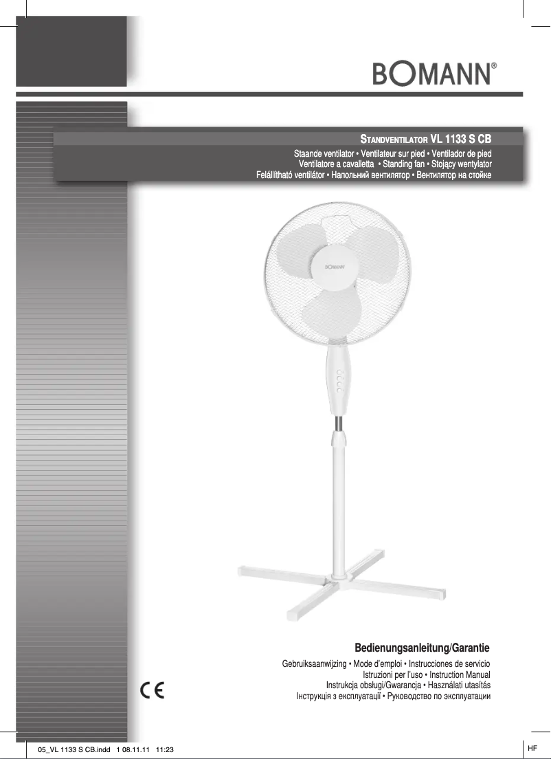 First page image of the manual for VL 1133 S CB