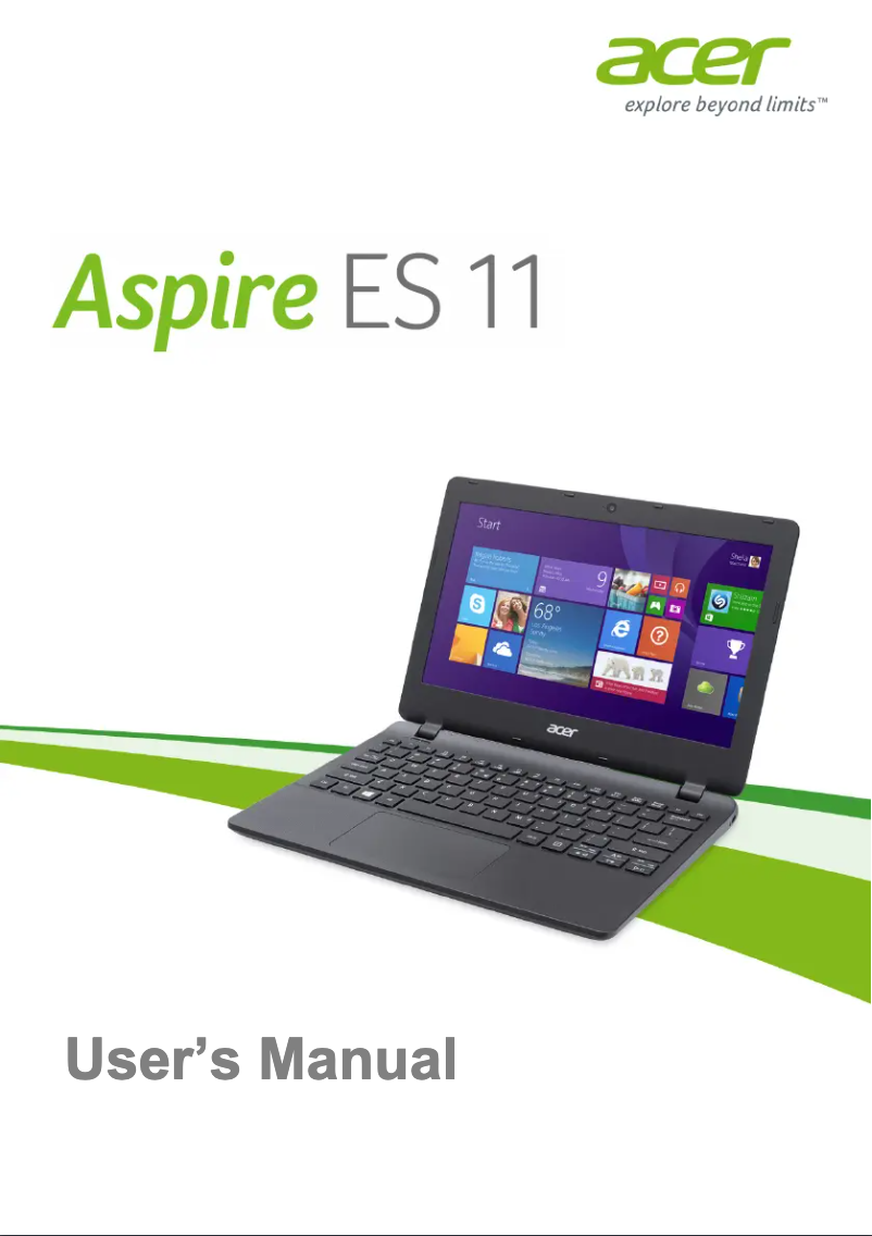 First page image of the manual for Aspire ES1