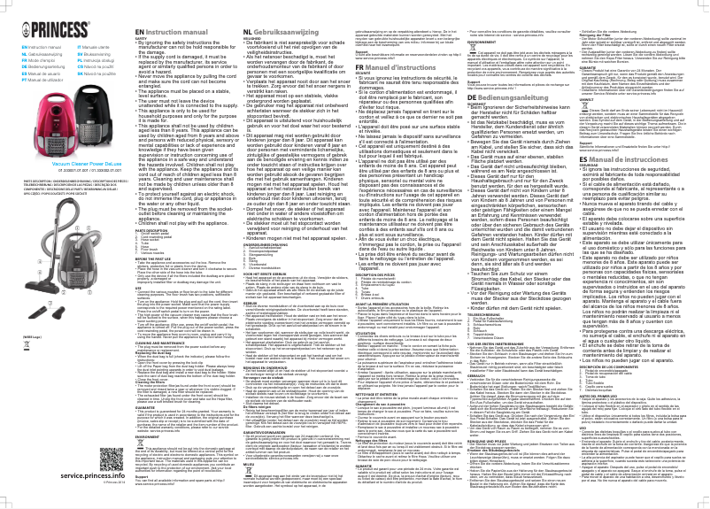 Page 1 of the manual User Manual Princess Power Deluxe 333001