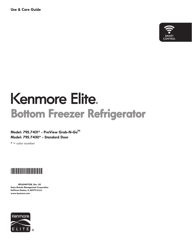 Page 1 of the manual User Manual Kenmore 74302