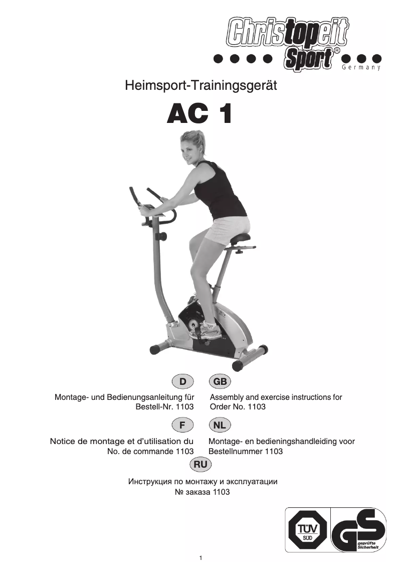 Page 1 of the manual User Manual Christopeit AC 1