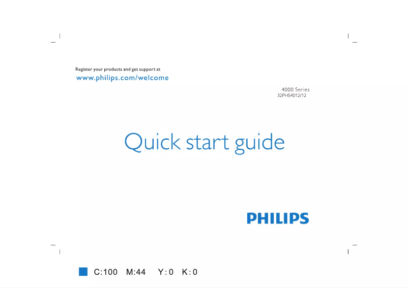 First page image of the manual for 4000 series 32PHS4012