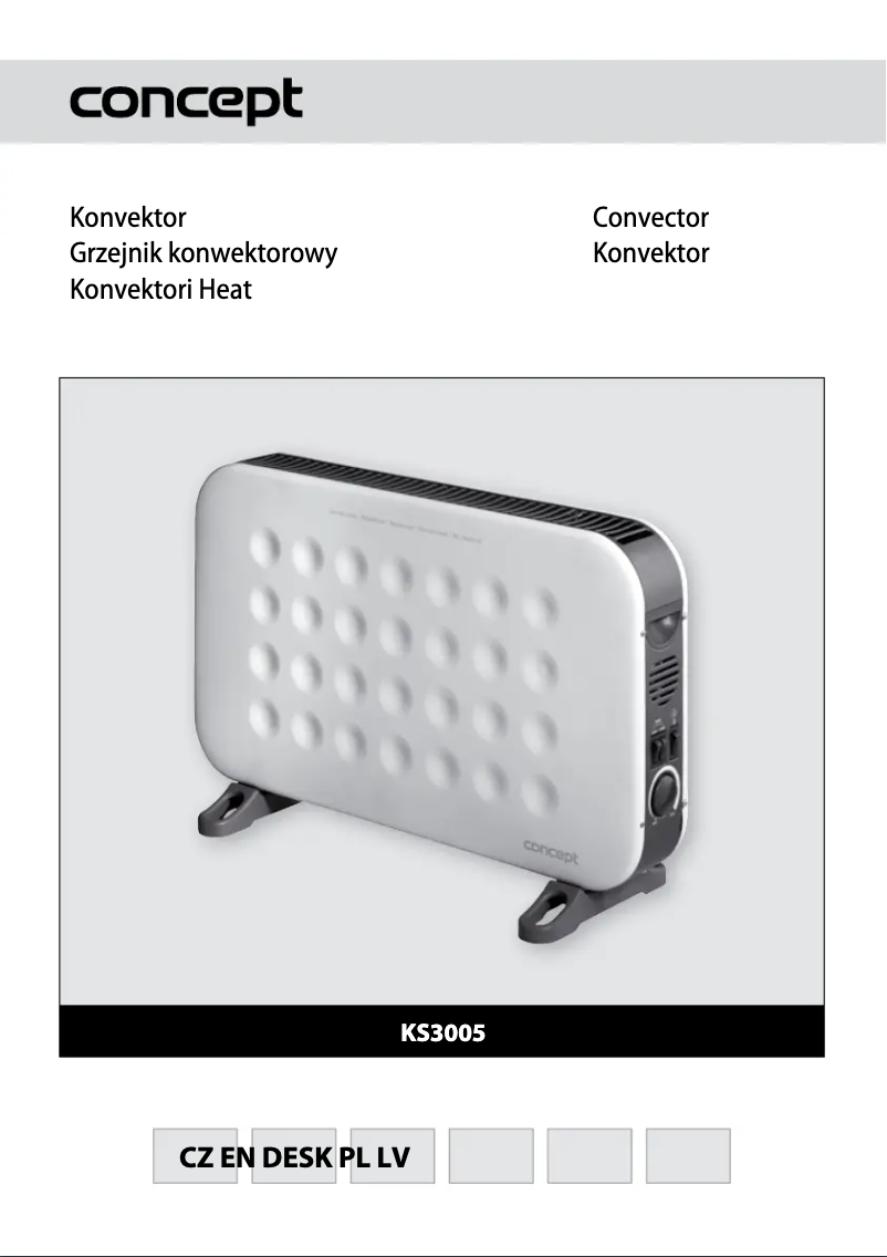 Page 1 of the manual User Manual Concept KS-3005