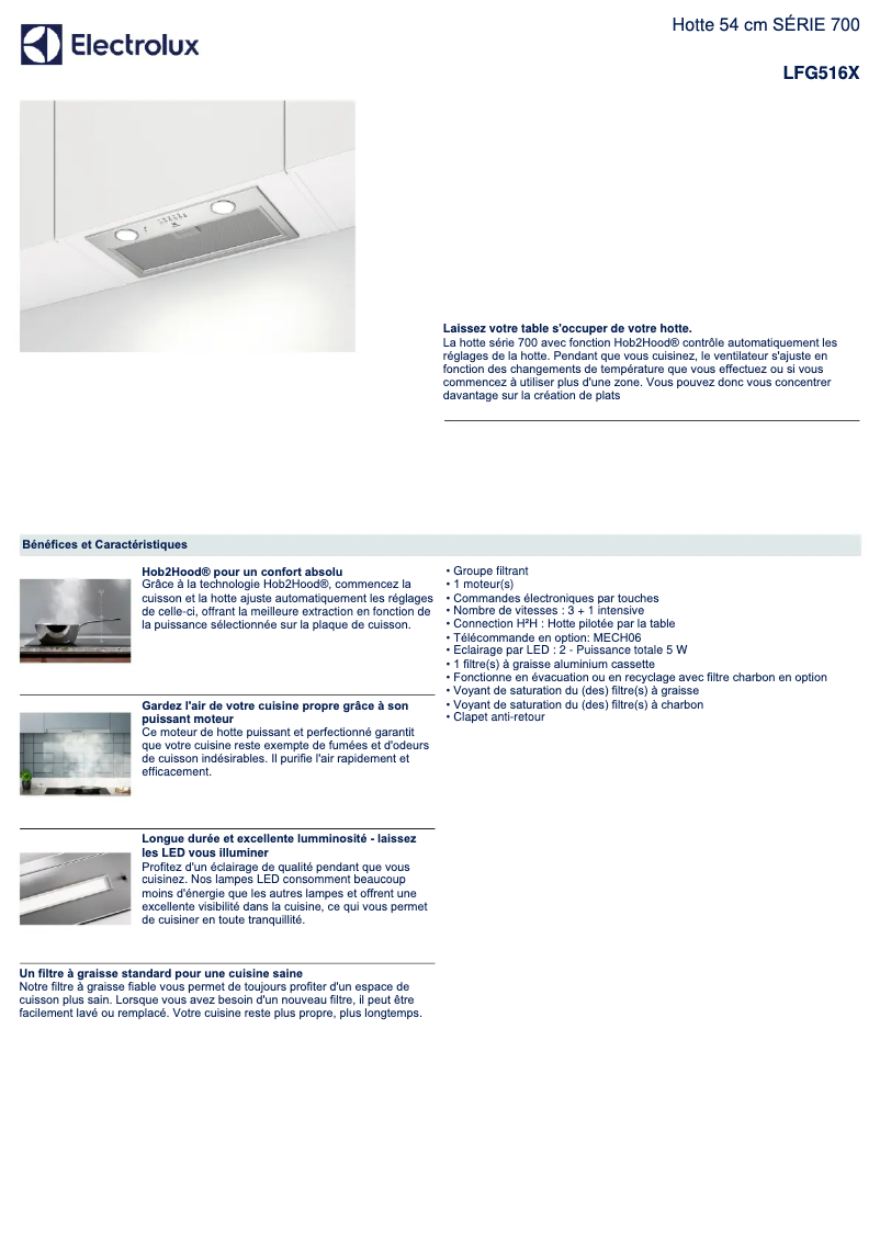 First page image of the manual for LFG516X