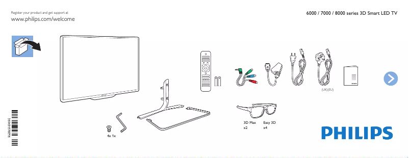 Page 1 of the manual Quick Start Guide Philips 47PFL6678K
