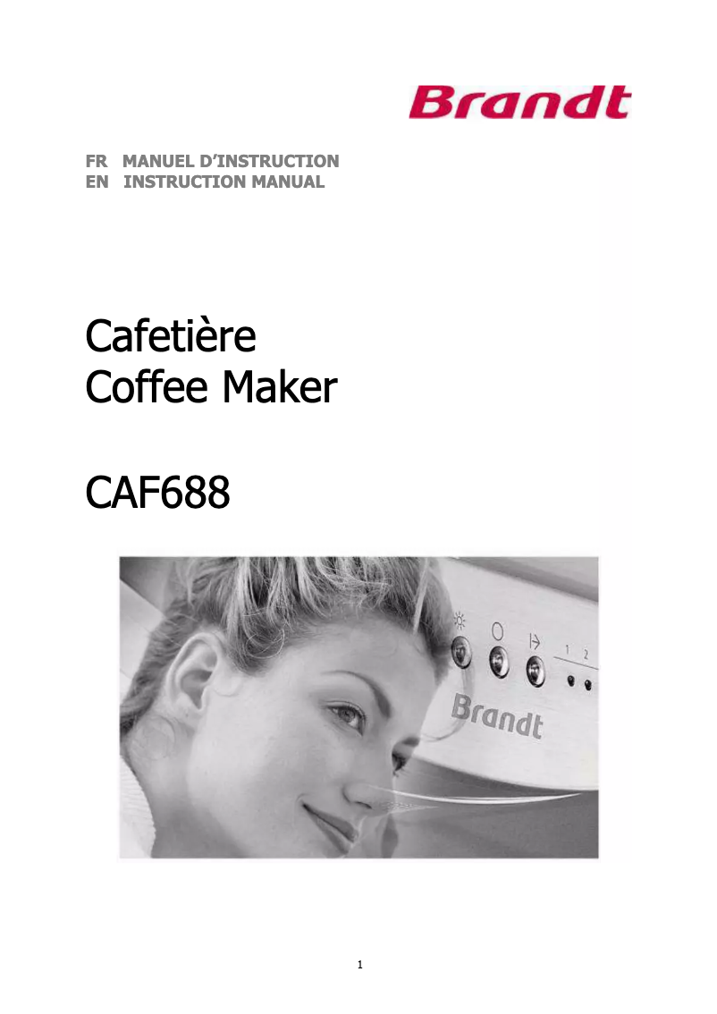 First page image of the manual for CAF688R