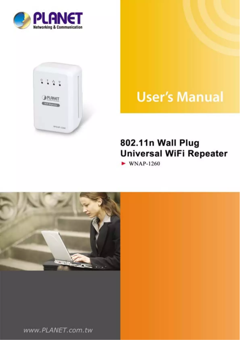 Page 1 of the manual User Manual Planet WNAP-1260-EU