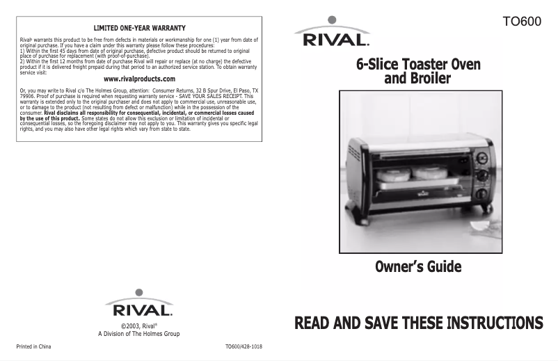 First page image of the manual for T0600