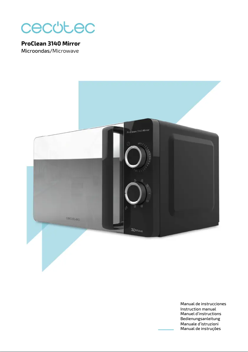 Page 1 of the manual User Manual Cecotec ProClean 3140 Mirror