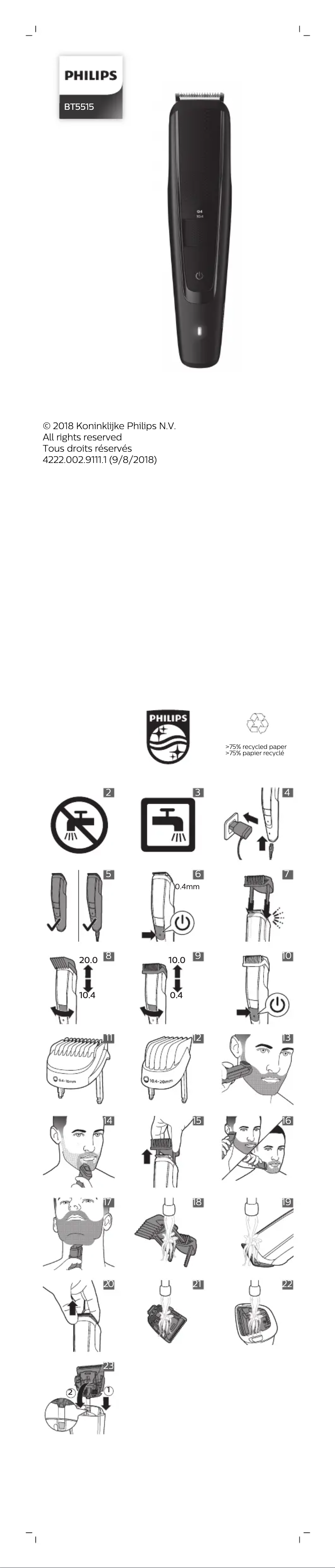 First page image of the manual for Series 5000 BT5515