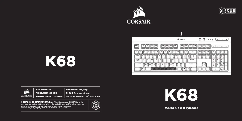 First page image of the manual for K68