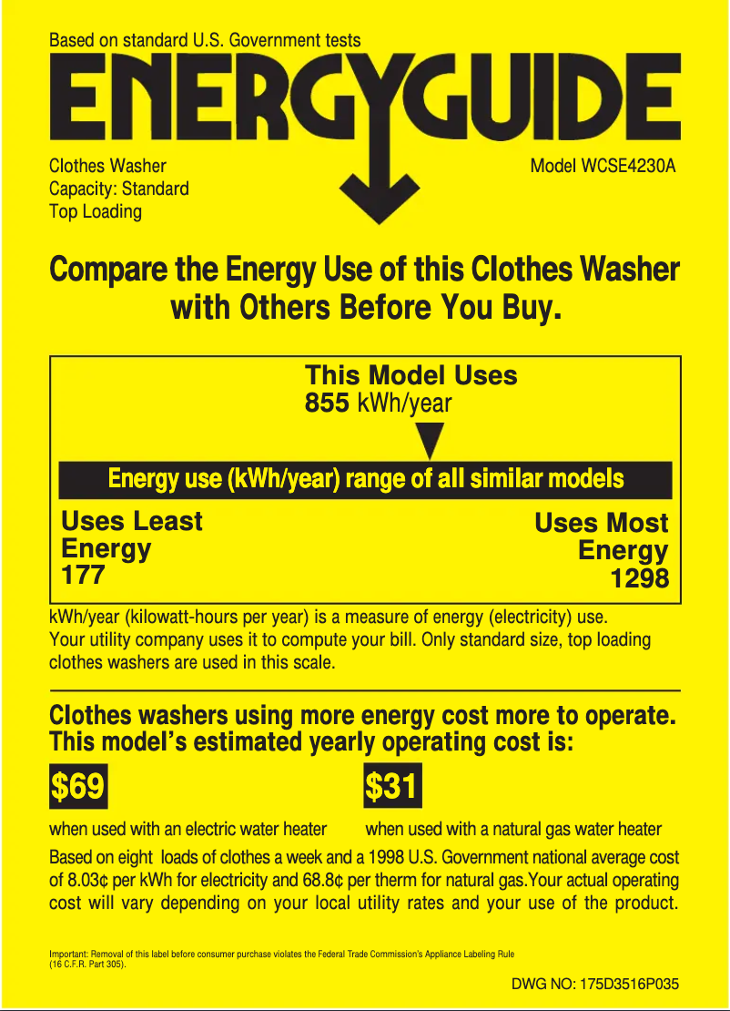 First page image of the manual for WCSE4230AAA