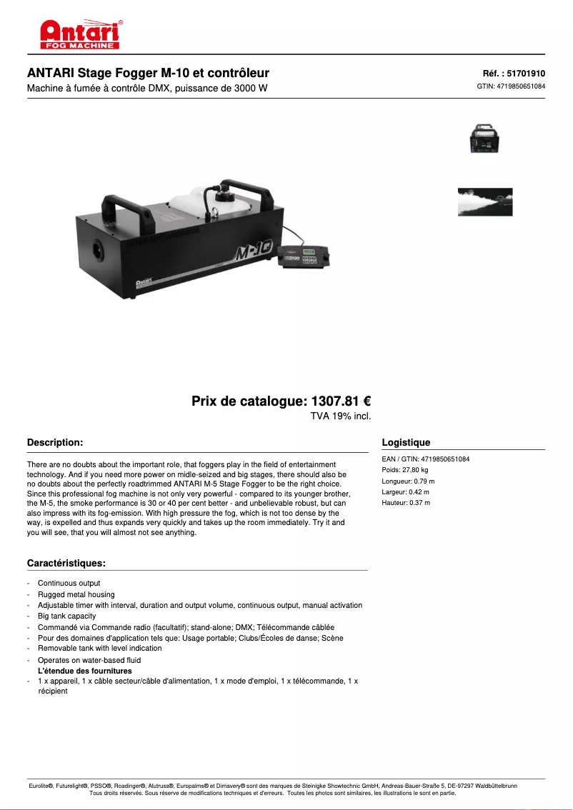 First page image of the manual for M-10